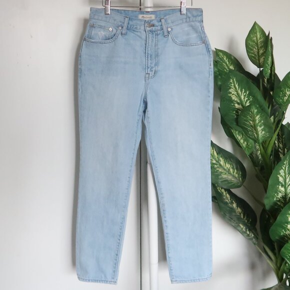 Madewell Perfect Vintage Jean Light Blue Wash High Rise  Ankle Length Tapered 28 - Picture 2 of 10